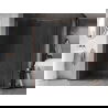 Mexen Kioto-X dušo sienelė Walk-in 100 x 90 cm, permatoma 10 mm, šepečiu valyta varis - 800-100-202-65-00-090-X