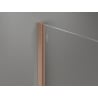 Mexen Kioto-X dušo sienelė Walk-in 140 x 100 cm, 10 mm, skaidri, šepečiuoti varis - 800-140-202-65-00-100-X