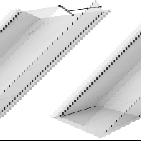 Mexen Kioto-X dušo sienelė Walk-in 160 x 90 cm, permatoma 10 mm, juoda - 800-160-202-70-00-090-X