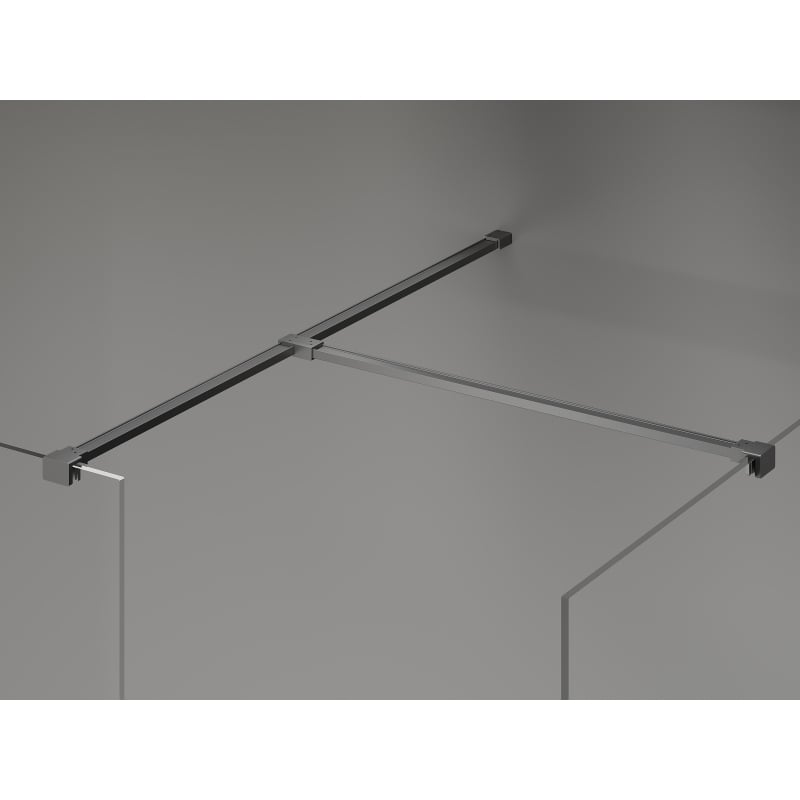 Mexen Kioto-X dušo sienelė Walk-in 160 x 80 cm, skaidri 10 mm, ginklų metalas - 800-160-202-95-00-080-X