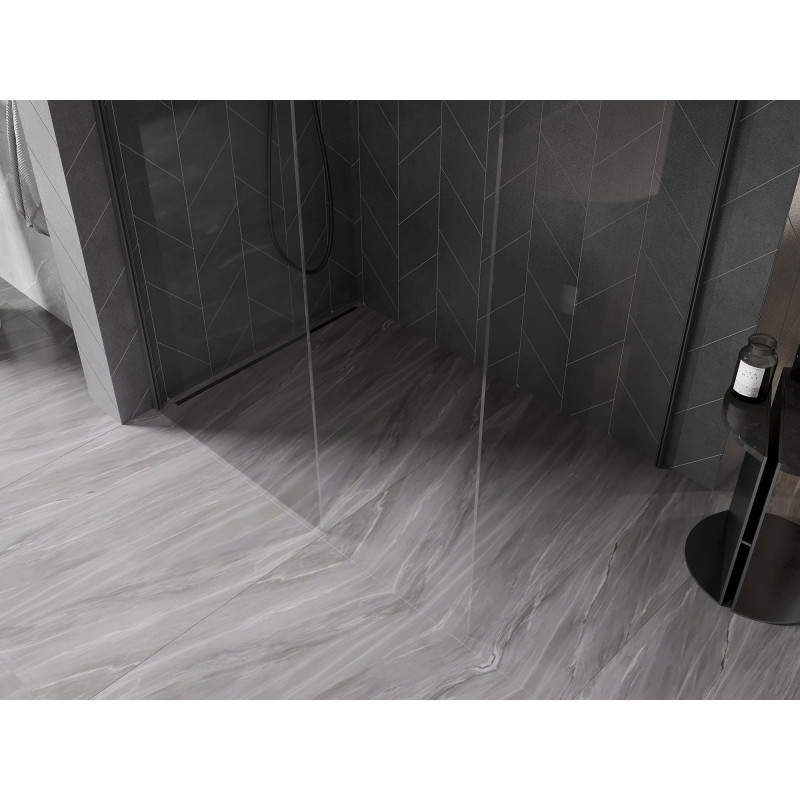 Mexen Kioto-X Dušo siena Walk-in 140 x 120 cm, permatomiška 10 mm, ginklinis metalas - 800-140-202-95-00-120-X