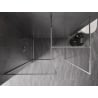 Mexen Kioto-XF dušo sienelė Walk-in su rėmu 100 x 90 cm, permatoma 10 mm, chromas - 800-100-202-04-00-090-XF
