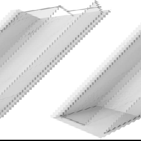 Mexen Kioto-XF dušinės sienelė su rėmu 130 x 90 cm, permatomas 10 mm, chromas - 800-130-202-04-00-090-XF