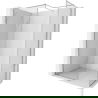 Mexen Kioto-XF dušo sienelė Walk-in su rėmu 140 x 120 cm, skaidri 10 mm, chromas - 800-140-202-04-00-120-XF