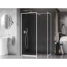 Mexen Kioto-XF dušo sienelė Walk-in su rėmeliu 120 x 80 cm, permatoma 10 mm, balta - 800-120-202-04-20-080-XF