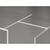 Mexen Kioto-XF dušo sienelė Walk-in su rėmu 150 x 100 cm, permatoma 10 mm, balta - 800-150-202-04-20-100-XF
