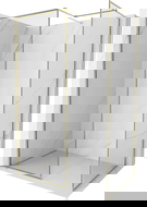 Mexen Kioto-XF dušo siena Walk-in su rėmeliu 120 x 70 cm, skaidri 10 mm, auksinė - 800-120-202-04-50-070-XF