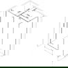 Mexen Kioto-XF dušo siena Walk-in su rėmu 90 x 80 cm, permatomas 10 mm, auksinis - 800-090-202-04-50-080-XF