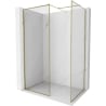 Mexen Kioto-XF dušo sienelė Walk-in su rėmu 110 x 80 cm, permatoma 10 mm, auksinė - 800-110-202-04-50-080-XF