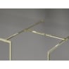 Mexen Kioto-XF dušas pertvara Walk-in su rėmu 130 x 80 cm, skaidri 10 mm, auksinė - 800-130-202-04-50-080-XF