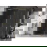 Mexen Kioto-XF dušo sienelė Walk-in su rėmu 150 x 110 cm, permatoma 10 mm, auksinė - 800-150-202-04-50-110-XF