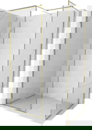 Mexen Kioto-XF dušo sienelė Walk-in su rėmeliu 160 x 120 cm, skaidri 10 mm, auksinė - 800-160-202-04-50-120-XF