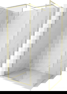 Mexen Kioto-XF dušo siena su rėmeliu 90 x 70 cm, skaidri 10 mm, auksinė šepečiuota - 800-090-202-04-55-070-XF