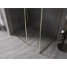 Mexen Kioto-XF dušo sienelė Walk-in su rėmu 140 x 70 cm, skaidri 10 mm, auksinė šlifuota - 800-140-202-04-55-070-XF