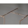 Mexen Kioto-XF dušo sienelė Walk-in su rėmu 80 x 80 cm, skaidri 10 mm, rožinis auksas - 800-080-202-04-60-080-XF