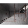 Mexen Kioto-XF dušo sienelė Walk-in su rėmeliu 150 x 80 cm, skaidri 10 mm, rožinis auksas - 800-150-202-04-60-080-XF