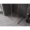 Mexen Kioto-XF dušo siena Walk-in su rėmeliu 160 x 80 cm, permatoma 10 mm, rožinis auksas - 800-160-202-04-60-080-XF