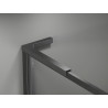 Mexen Kioto-F L Dušo pertvara Walk-in su rėmeliu 100 x 202 cm, skaidri 8 mm, šlifuota ginklo pilka - 800-100-174-66-00