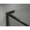 Mexen Kioto-F L dušo sienelė Walk-in su rėmeliu 95 x 202 cm, skaidrus 8 mm, juodas - 800-095-174-70-00