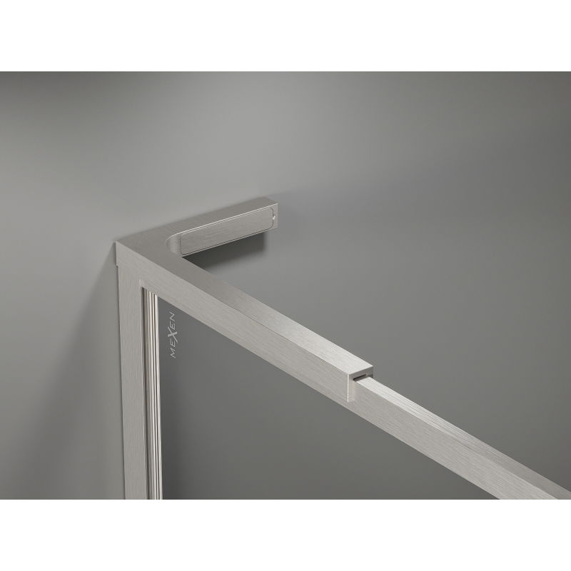 Mexen Kioto-F L dušo siena Walk-in su rėmu 50 x 202 cm, skaidri 8 mm, šlifuotas nikelis - 800-050-174-97-00