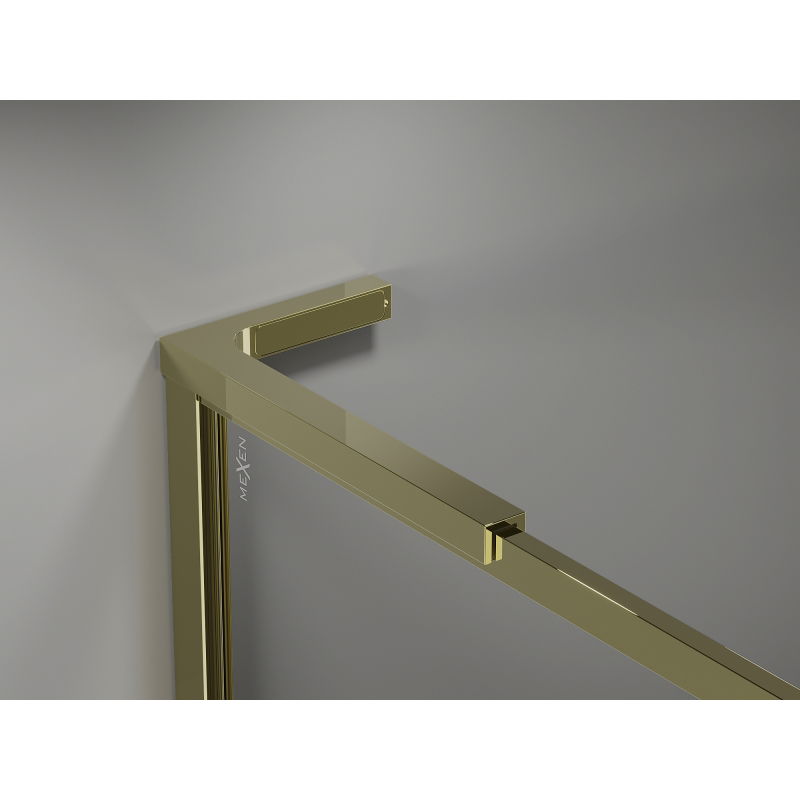 Mexen Kioto-XF L dušo siena Walk-in su rėmu 110 x 202 cm, skaidri 10 mm, auksinė - 800-110-174-50-00-XF