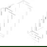 Mexen Kioto-XF L dušo sienelė Walk-in su rėmu 120 x 202 cm, skaidri 10 mm, auksinė - 800-120-174-50-00-XF