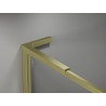 Mexen Kioto-XF L dušo pertvara Walk-in su rėmu 120 x 202 cm, skaidri 10 mm, auksinė šlifuota - 800-120-174-55-00-XF