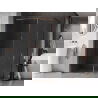 Mexen Kioto-XF dušo sienelė Walk-in su rėmu 130 x 120 cm, skaidri 10 mm, rožinis auksas - 800-130-202-04-60-120-XF