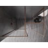 Mexen Kioto-XF dušo pertvara Walk-in su rėmu 100 x 80 cm, skaidrus 10 mm, šepečiu šlifuotas varis - 800-100-202-04-65-080-XF