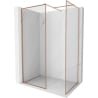 Mexen Kioto-XF dušo užtvara Walk-in su rėmu 150 x 80 cm, skaidrus 10 mm, šlifuotas varis - 800-150-202-04-65-080-XF