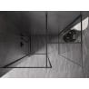 Mexen Kioto-XF dušo sienelė Walk-in su rėmu 140x70 cm, skaidri 10 mm ginklų pilka šepečiuota - 800-140-202-04-66-070-XF