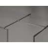 Mexen Kioto-XF dušo sienelė Walk-in su rėmu 110x100 cm skaidri 10 mm šlifuota pilka - 800-110-202-04-66-100-XF