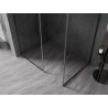 Mexen Kioto-XF dušo pertvara Walk-in su rėmeliu 150x100 cm skaidrus 10 mm pilkas matinis šlifuotas - 800-150-202-04-66-100-XF