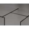 Mexen Kioto-XF Walk-in dušo siena su rėmu 160 x 70 cm, permatoma 10 mm, juoda - 800-160-202-04-70-070-XF