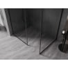 Mexen Kioto-XF dušas sienelė Walk-in su rėmu 80 x 80 cm, skaidri 10 mm, juoda - 800-080-202-04-70-080-XF