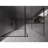 Mexen Kioto-XF dušo sienelė Walk-in su rėmeliu 150 x 80 cm, skaidri 10 mm, juoda - 800-150-202-04-70-080-XF