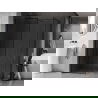 Mexen Kioto-XF dušas sienelė Walk-in su rėmu 120 x 120 cm, permatoma 10 mm, juoda - 800-120-202-04-70-120-XF