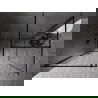 Mexen Kioto-XF dušo sienelė Walk-in su rėmu 130 x 120 cm, skaidrus 10 mm, juoda - 800-130-202-04-70-120-XF