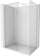 Mexen Kioto-XF Dušo sienelė Walk-in su rėmeliu 130x70 cm, skaidri 10 mm, šlifuotas nikelis - 800-130-202-04-97-070-XF