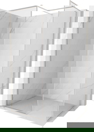 Mexen Kioto-XF dušo sienelė Walk-in su rėmu 120x80 cm, permatoma 10 mm, šlifuotas nikelis - 800-120-202-04-97-080-XF