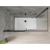 Mexen Omega stumdoma dušo kabina 130 x 70 cm, permatomo stiklo, juoda + Flat padėklas, baltas - 825-130-070-70-00-4010B