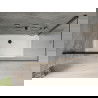Mexen Omega stumdoma dušo kabina 130 x 70 cm, Skaidrus, Juoda + dušo padėklas Flat, Balta - 825-130-070-70-00-4010B