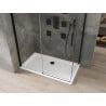 Mexen Omega stumdoma dušo kabina 130 x 70 cm, permatomo stiklo, juoda + Flat padėklas, baltas - 825-130-070-70-00-4010B