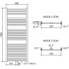 Mexen Hades elektrinis radiatorius 1500 x 600 mm, 600 W, auksinis - W104-1500-600-2600-50