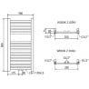 Mexen Hades vonios kambario radiatorius 800 x 400 mm, 253 W, auksinė - W104-0800-400-00-50