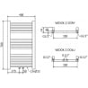 Mexen Mars elektrinis radiatorius 700 x 400 mm, 300 W, auksinė - W110-0700-400-2300-50