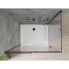 Mexen Omega stumdoma dušo kabina 130 x 100 cm, skaidri, juoda + Flat dušo padėklas, baltas - 825-130-100-70-00-4010B