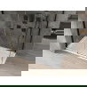 Mexen Omega stumdoma dušo kabina 140 x 80 cm, Skaidrus, Juoda + dušo padėklas Flat, Balta - 825-140-080-70-00-4010B