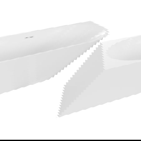 Mexen Mia laisvai pastatoma kampinė vonia kairė 160 x 80 cm, balta, baltas perliebimas - 52691608000L-20
