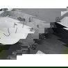 Mexen Mia laisvai pastatoma kampinė vonia kairinė 160 x 80 cm, balta/juoda, perpylimas pločio gun metal - 52691608075L-95